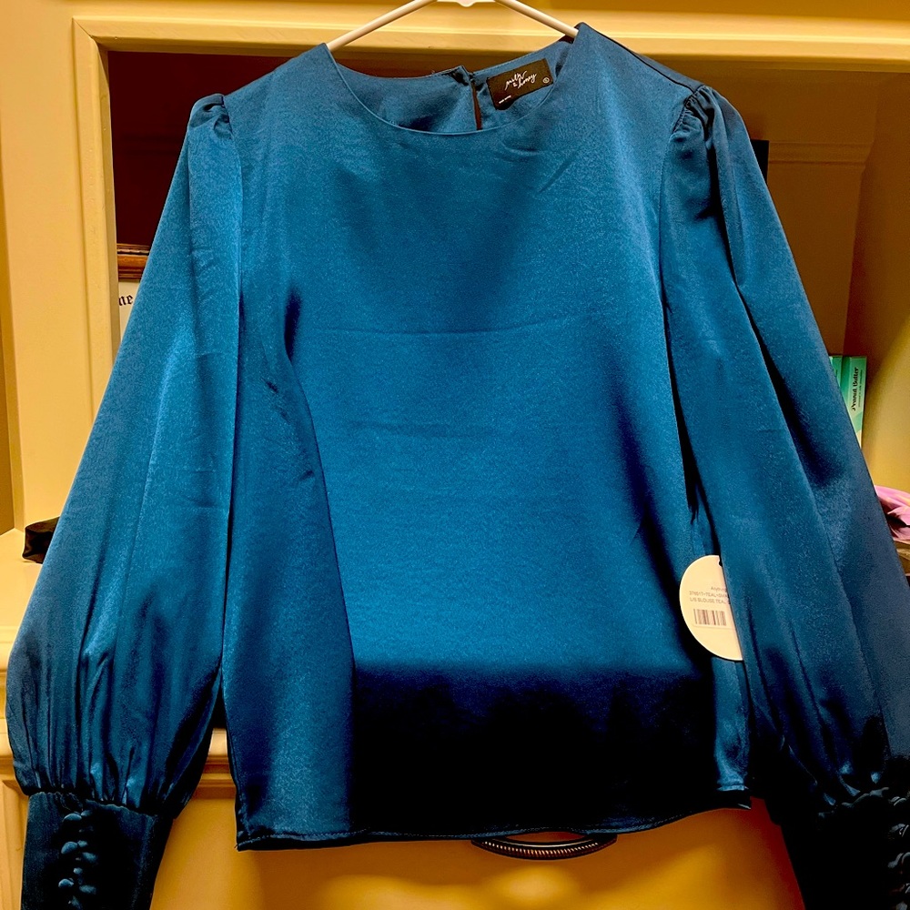 MILK & HONEY SIZE SMALL TEAL TOP NEVER WORN